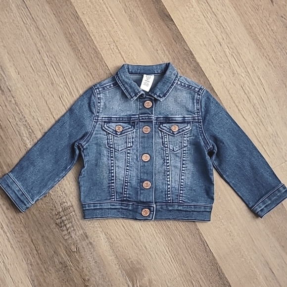 Girls Soft Stretch Denim Jacket 1-2Y 2T - Picture 1 of 3